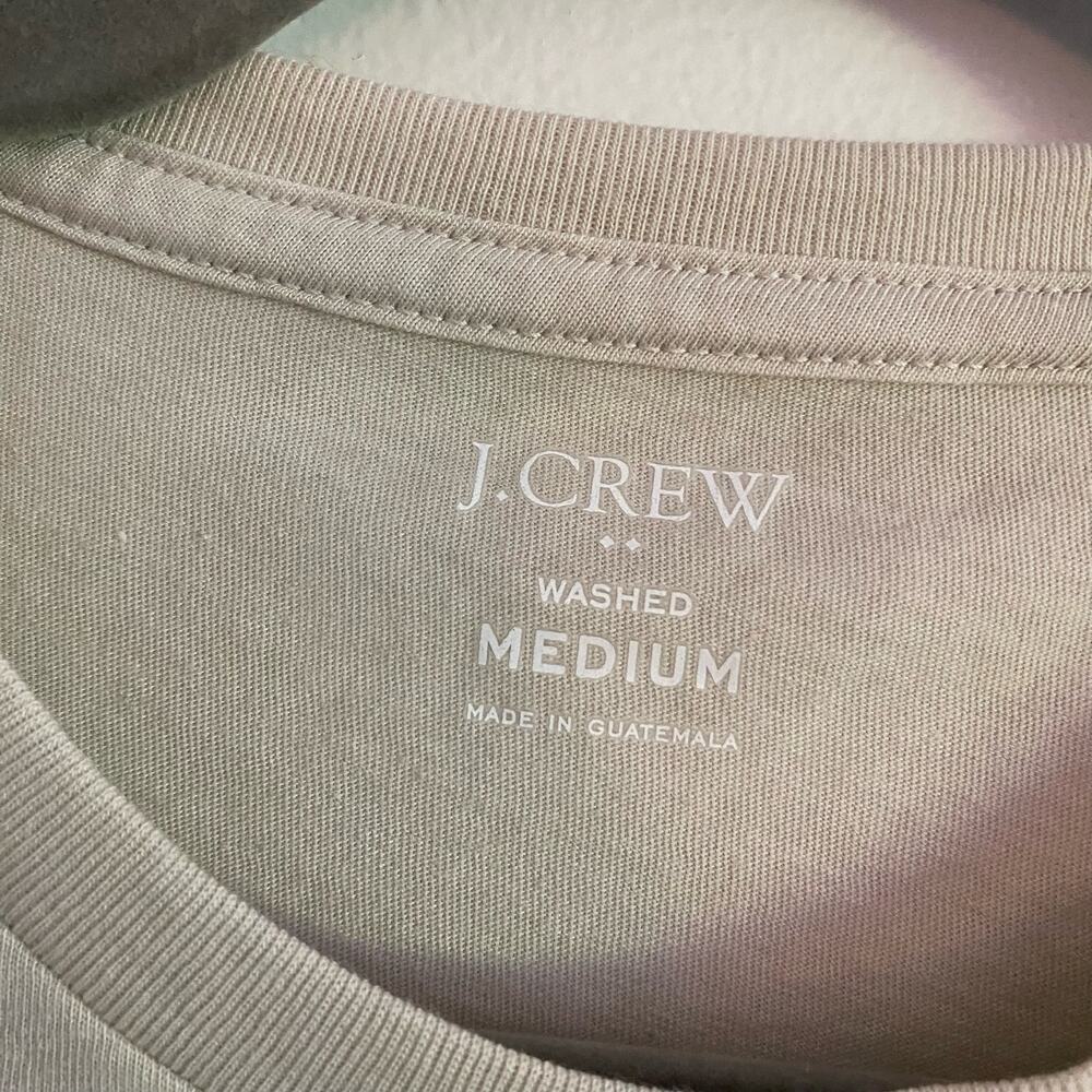 J. Crew Factory Men's Cotton Washed Jersey Tee Stone M Medium NWT - Picture 6 of 8